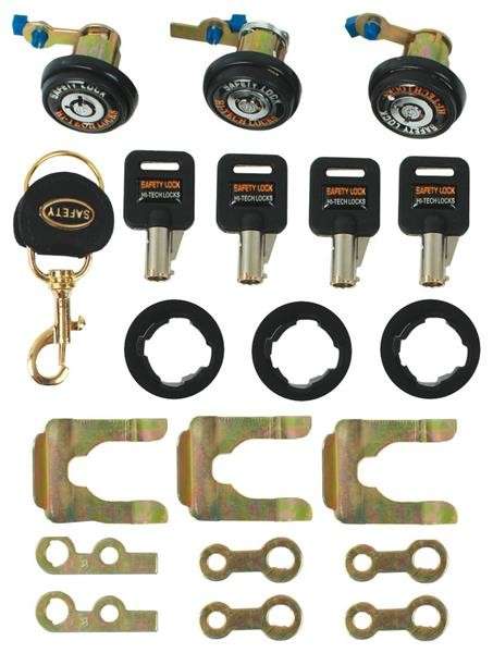 3 Door Locks with Round Keys (Solex)