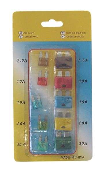 10 Piece Fuse Set (Mini + Standard)