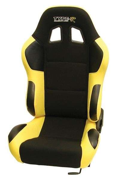 Reclining Racing Seat - Yellow / Black