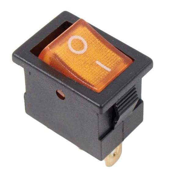 Rocker Switch - Amber - Mini