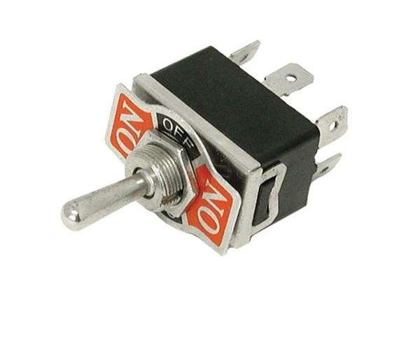 Toggle Switch - On / Off / On with Return - Slide On Terminals