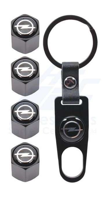 Valve Caps - Opel with Key Ring