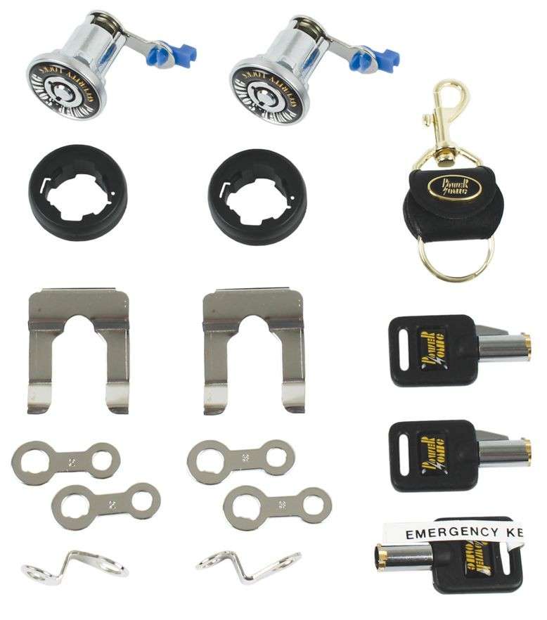 Universal 2 x Door Locks with Round Keys