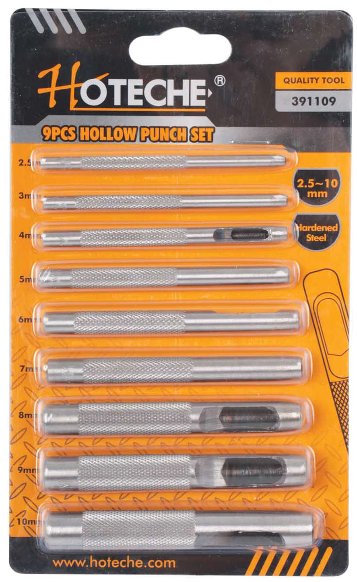 Hollow Punch Set - 9 Piece