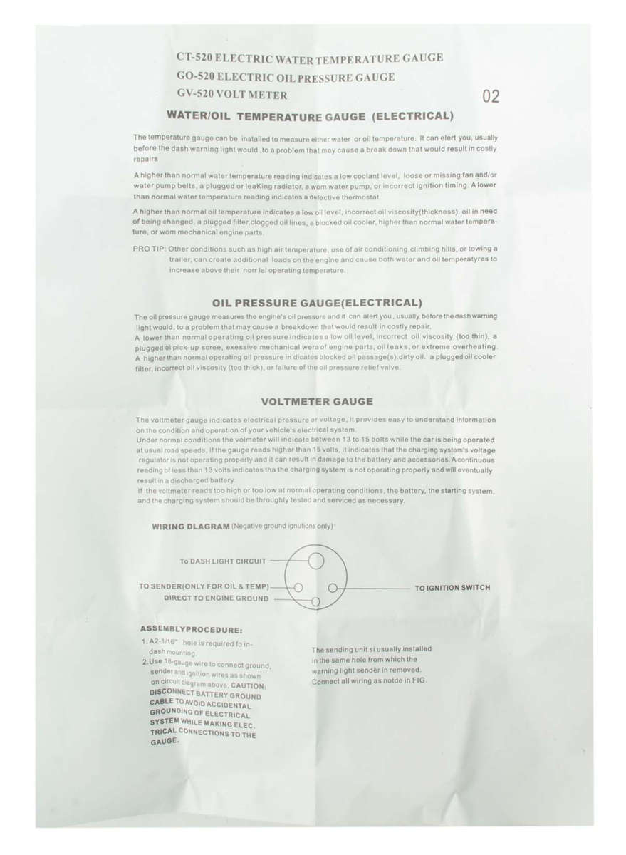 52mm Fuel Gauge (Universal)