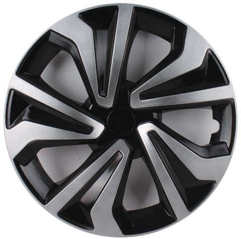 15" Silver / Black Wheel Cover Set