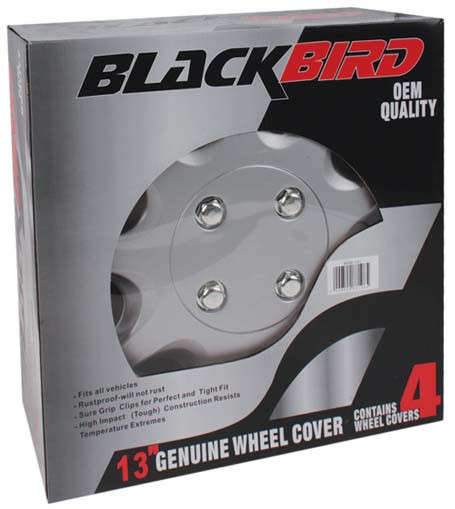 13" Silver Wheel Cover Set