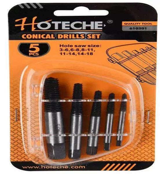 5 Piece Screw Extractor Set