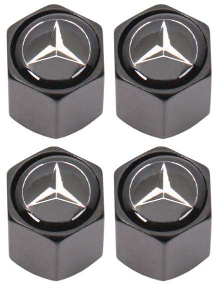 Valve Caps - Mercedes with Key Ring