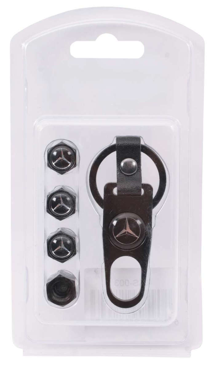 Valve Caps - Mercedes with Key Ring