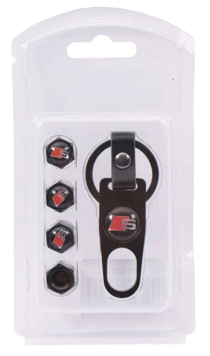 Valve Caps - Audi Sport with Key Ring