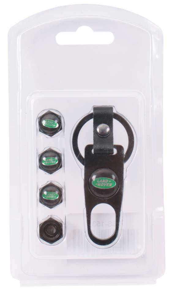 Valve Caps - Land Rover with Key Ring