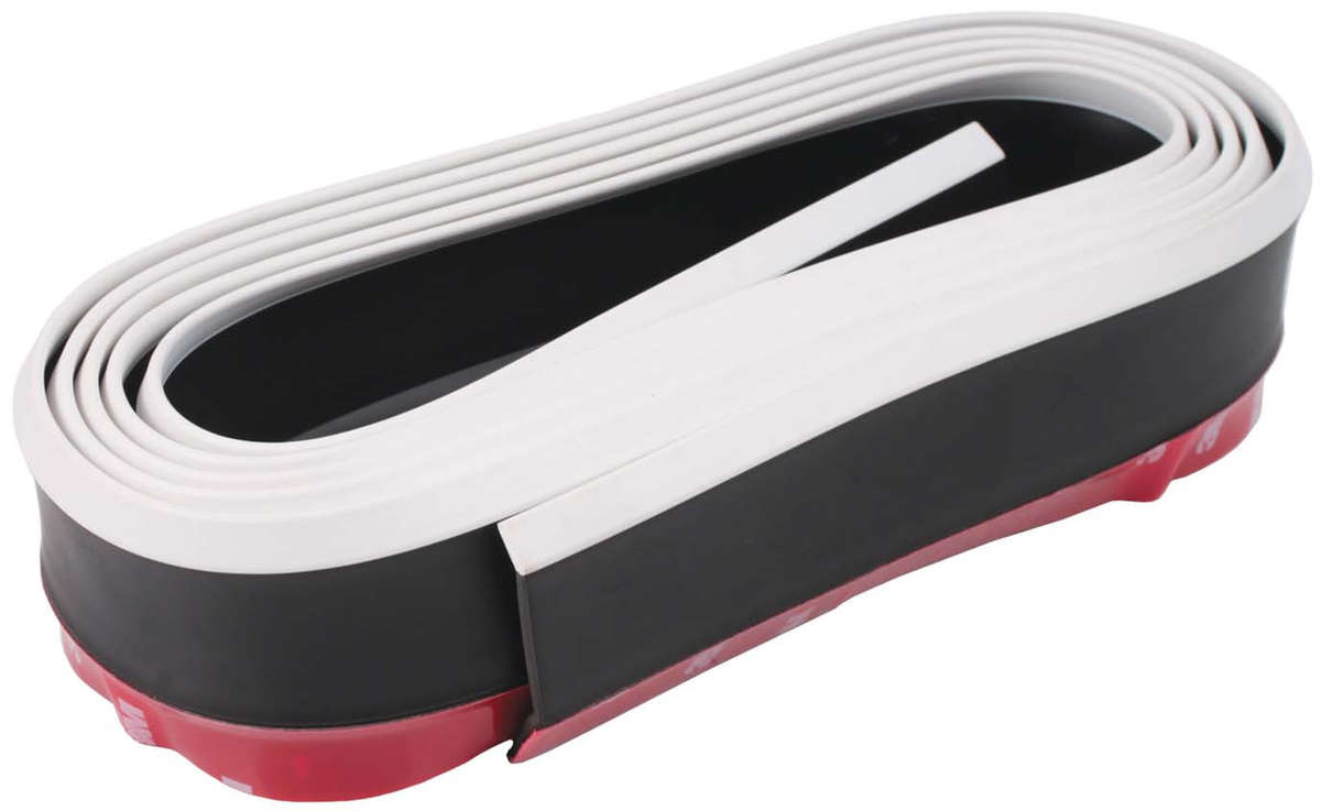 Front Bumper Lip - Univeral - 2.5m - Black + White Edging