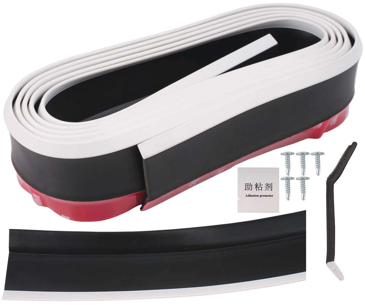 Front Bumper Lip - Univeral - 2.5m - Black + White Edging