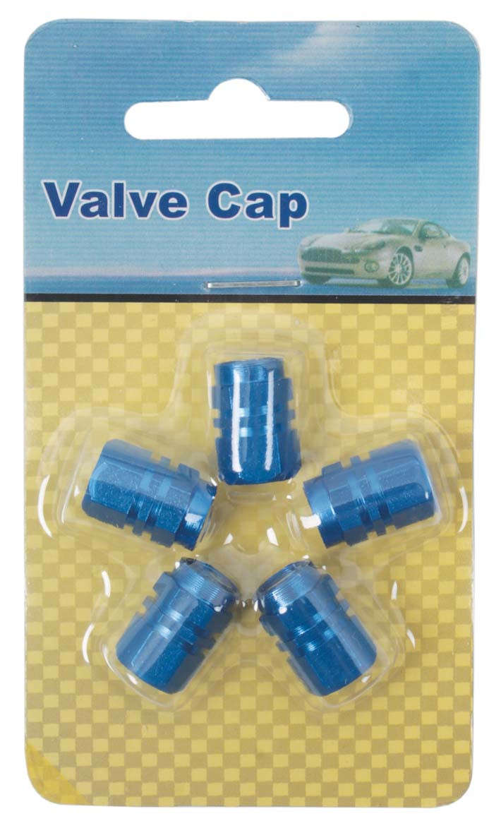 Valve Caps - Blue - 5 Piece