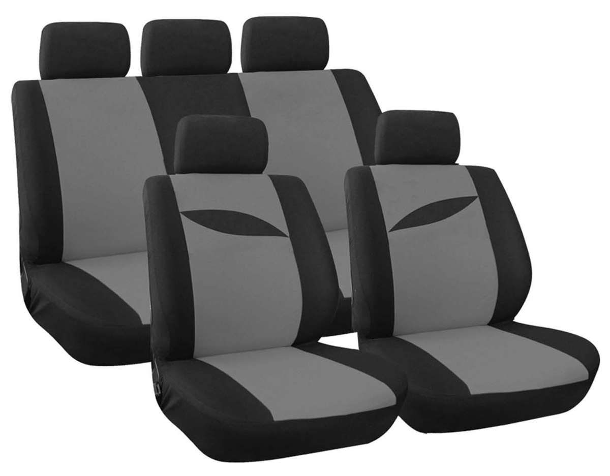 9 Piece Leaf - Grey Seat Cover Set