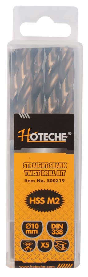 Hoteche HSS Drill Bits - 10mm (5 Piece)