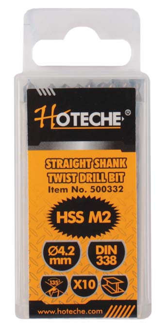 Hoteche HSS Drill Bits - 4.2mm (10 Piece)
