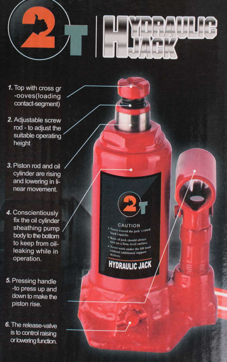 Hydraulic Bottle Jack - 2 Ton