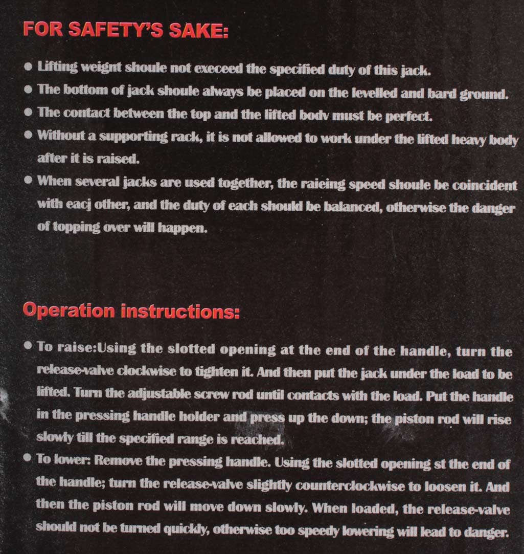 Hydraulic Bottle Jack - 2 Ton