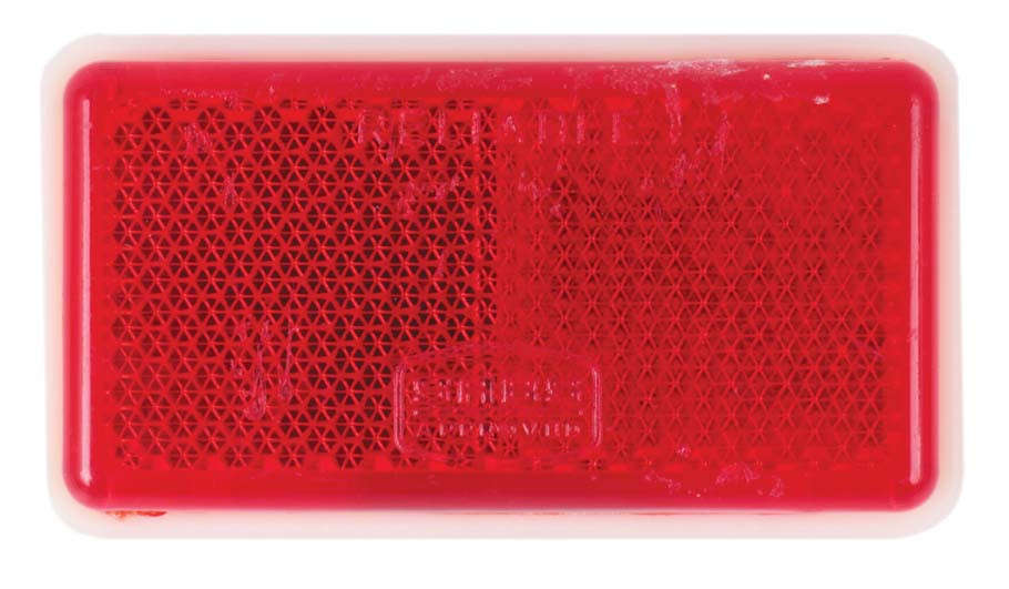 Rectangle Red Reflector - 65mm x 35mm