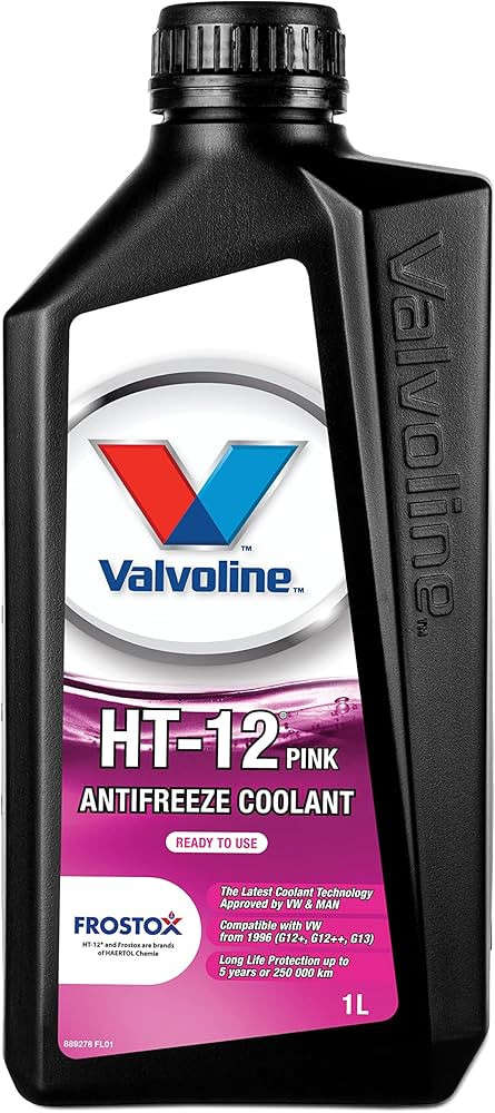 Valvoline HT-12 Pink VW / Audi / MAN Antifreeze Coolant - 1 Litre - Ready to Use