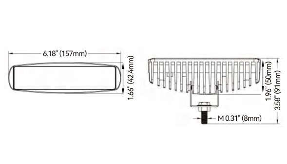 Seaflo LED Deck Lamp - 5500-6300K - 10-30V Aluminium