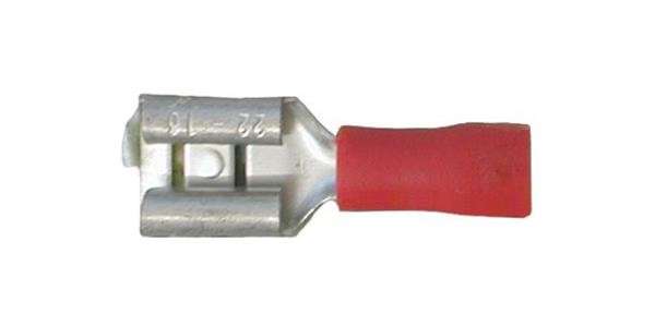 Red Female Terminal - 6.3mm - 100 Pieces
