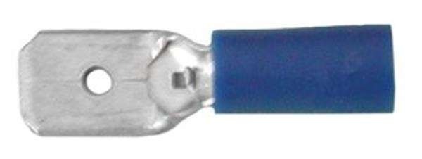 Blue Male Terminal - 6.3mm  - 10 Pieces