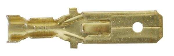 Brass Male Socket Terminal - 6.3mm - 10 Pieces