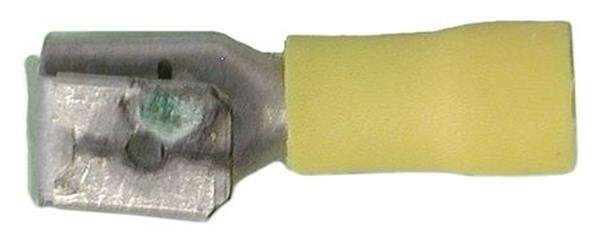 Yellow Piggy Back Terminal 6.3mm - 10 Pieces