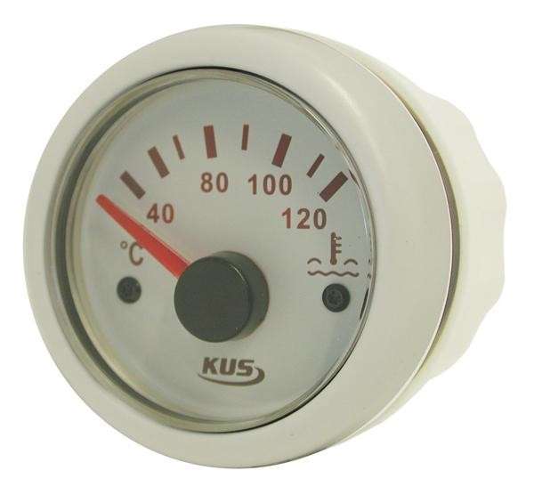 Water Temperature Gauge - 52mm - White