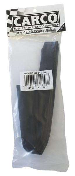 Heat Shrink Tubing - 12mm x 1M - Black