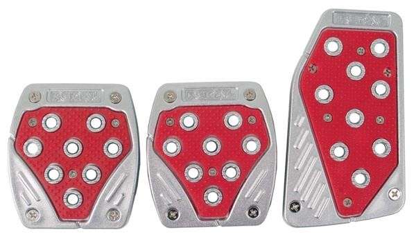 Pedal Pad Set (Silver/Red)