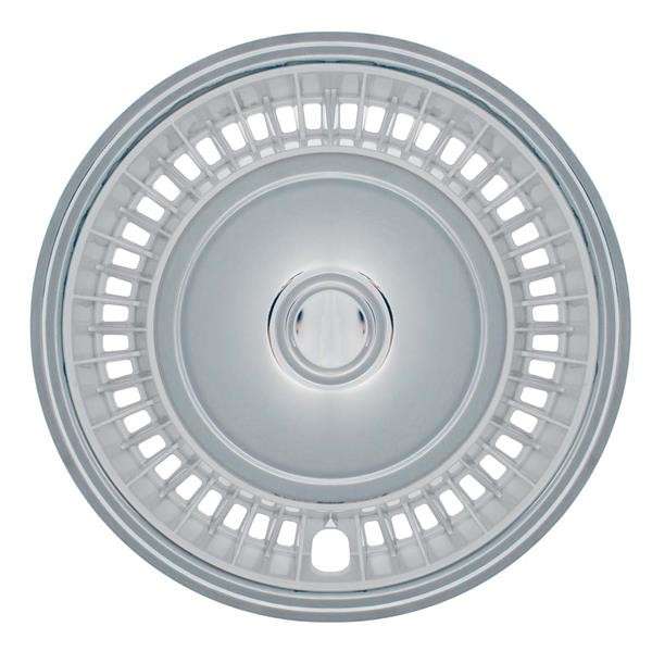 14" Chrome / White Wheel Cover Set