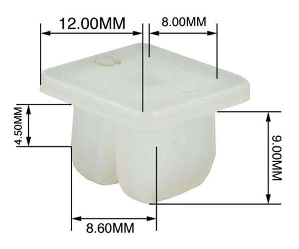 Panel Clips - Screw Saddle - 8mm - 10 Pieces