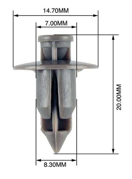 Panel Clips - 7 to 8.3mm - 50 Pieces