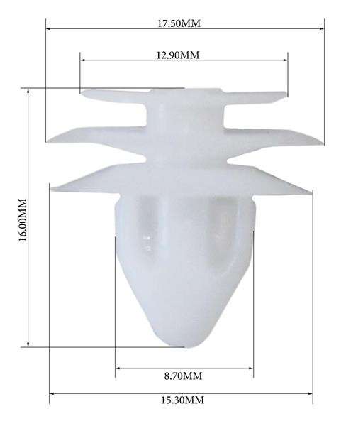 Door Pad Clips 7.5mm (10 Pieces)