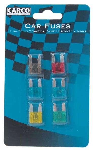 6 Piece Mini Fuse Set