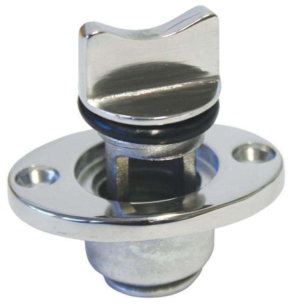 Oval Drain Plug - Stainless Steel - 25mm