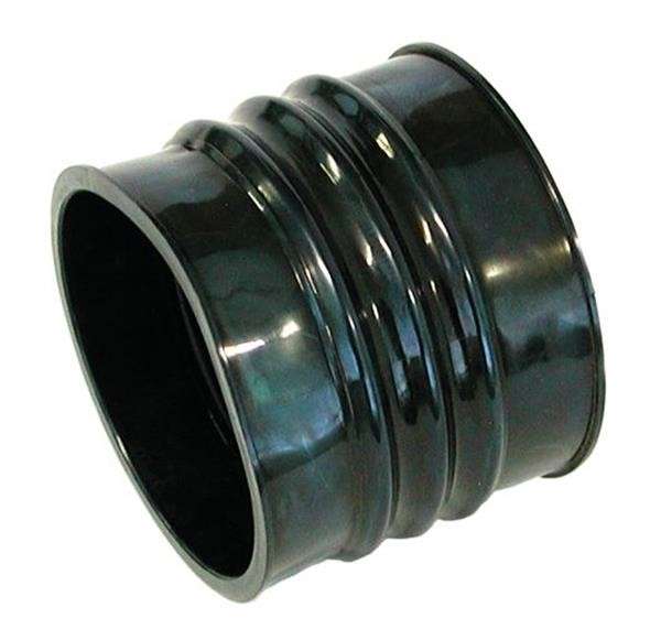 Rubber Concertina Joining Sleeve - Straight - Black