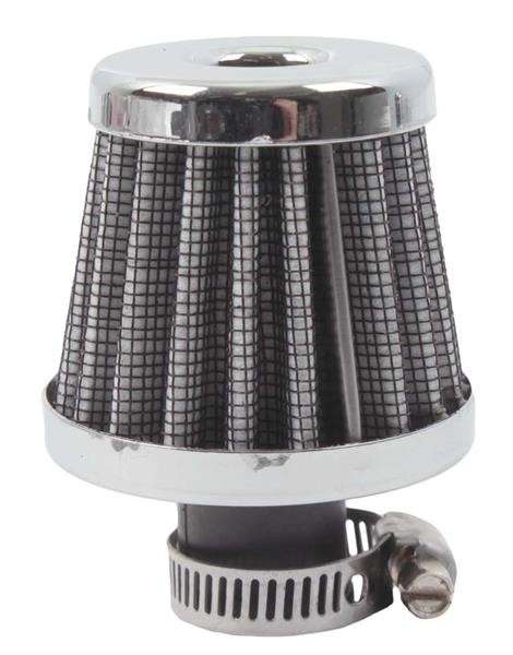 Air Filter Breather - 12mm - Chrome