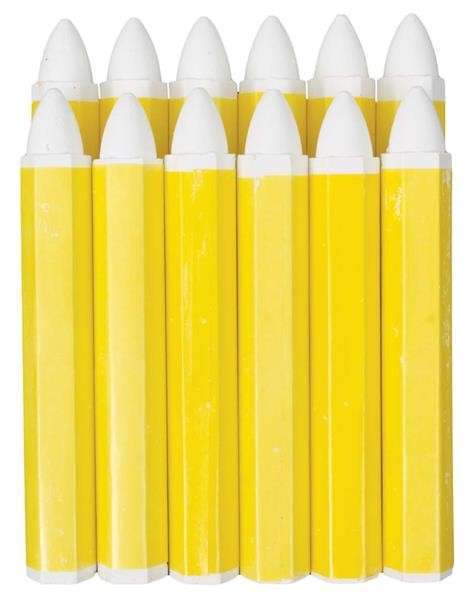 Tyre Marking Crayon - White - 12 Piece