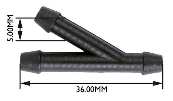 Water Y-Piece - 5mm - 10 Pack