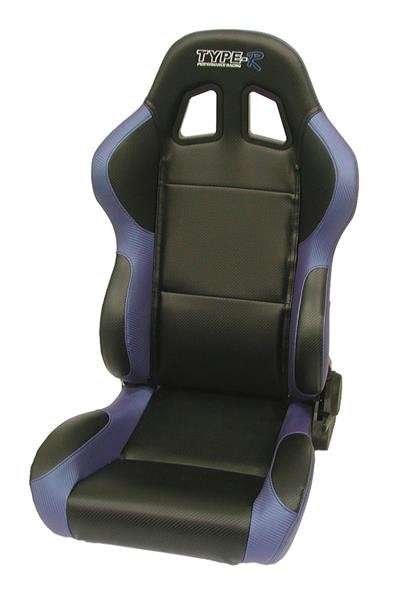 Reclining Racing Seat - Carbon Blue / Black