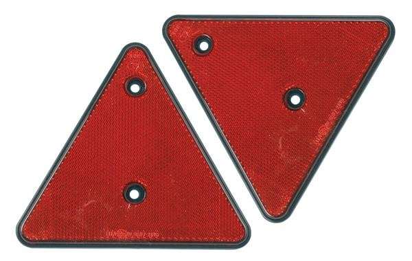 Red Triangle Reflector - 150mm - Set of 2