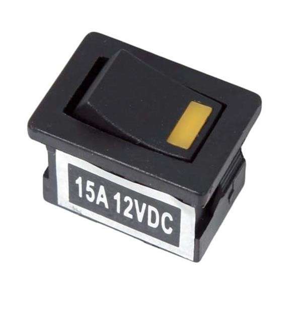 Rocker Switch - Amber - Mini