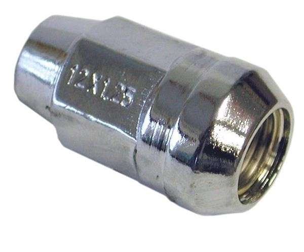 Capped End Chrome Wheel Nut [17mm x 12mm x 1.25mm]