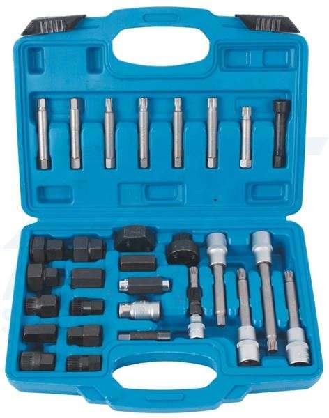 Alternator Freewheel Pulley Removal Tool Set (30 Pieces)