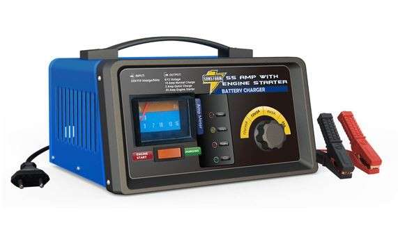 Battery Charger / Jump Starter (12v) [2A to 10A] + 50A Jumpers